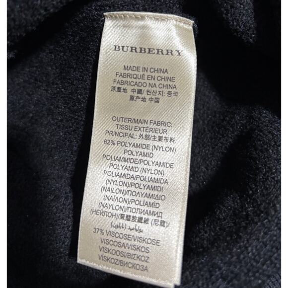BURBERRY London Black Tone-on-Tone Textured Bodycon Midi Sweater Skirt | Size XL - Picture 5 of 10